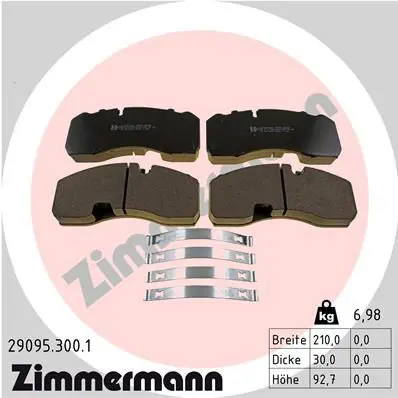 Handler.Part Brake pad set, disc brake ZIMMERMANN 290953001 1