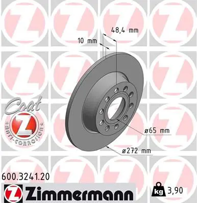 Handler.Part Brake disc ZIMMERMANN 600324120 1