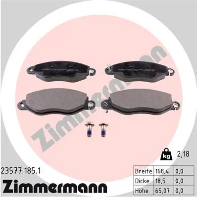 Handler.Part Brake pad set, disc brake ZIMMERMANN 235771851 1