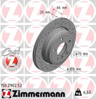 Handler.Part Brake disc ZIMMERMANN 150290252 1