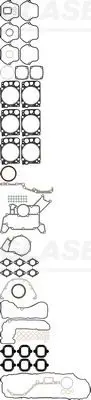 Handler.Part Full gasket set, engine GLASER S3839300 1