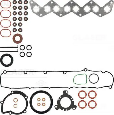 Handler.Part Full gasket set, engine GLASER S3709000 1