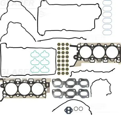 Handler.Part Gasket set, cylinder head GLASER D3708300 1