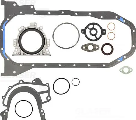 Handler.Part Gasket set, crank case GLASER B3665600 1