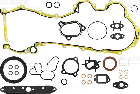 Handler.Part Gasket set, crank case GLASER B3664900 1