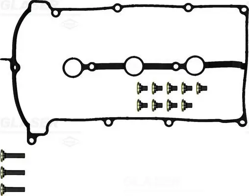 Handler.Part Gasket set, cylinder head cover GLASER V3699400 1