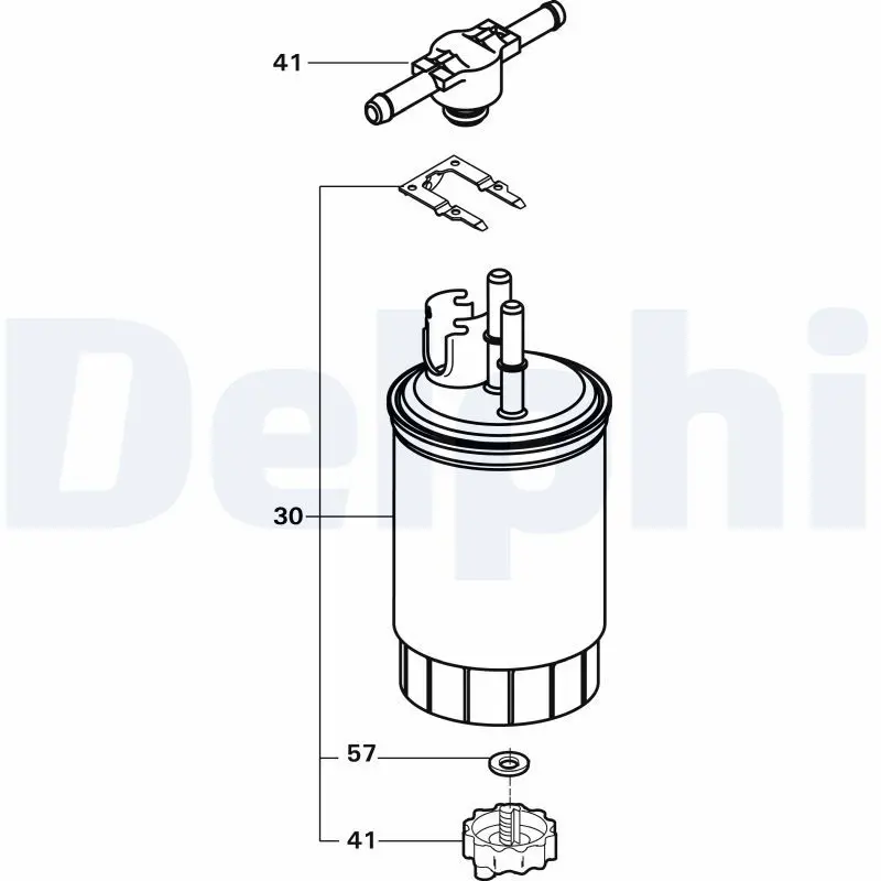 Handler.Part Fuel filter DELPHI 6260950 1