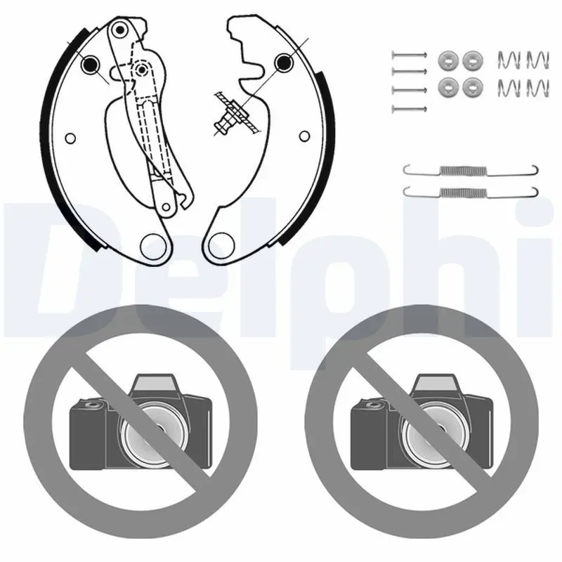 Handler.Part Brake shoe set DELPHI 680 1