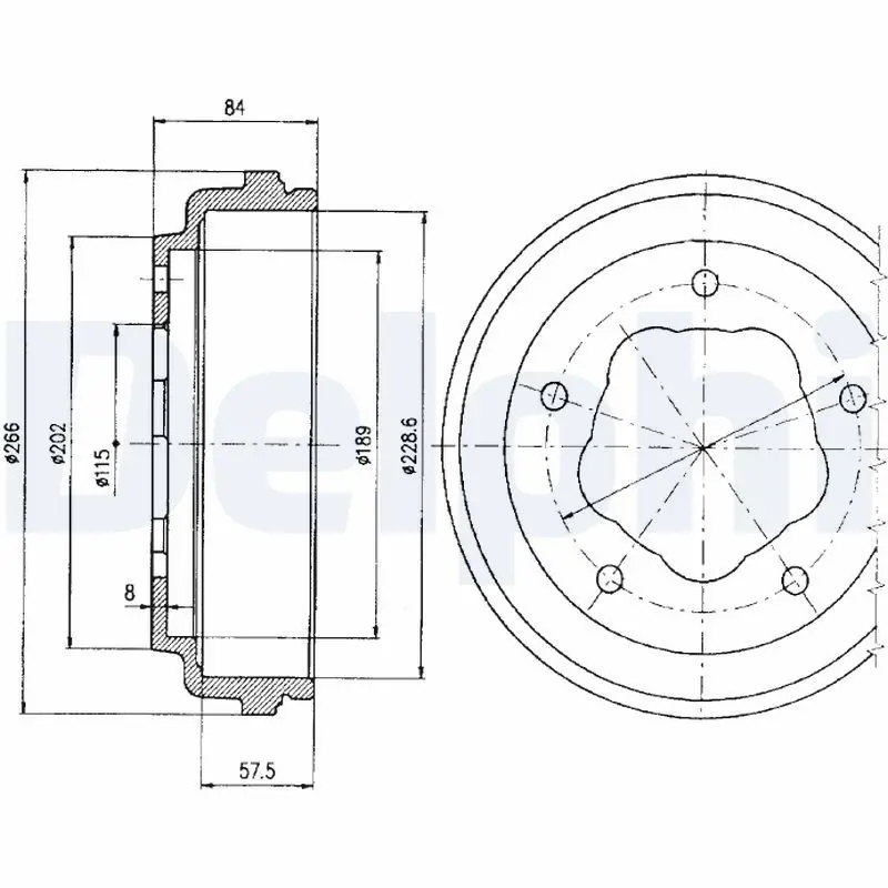 Handler.Part Brake drum DELPHI BF292 1