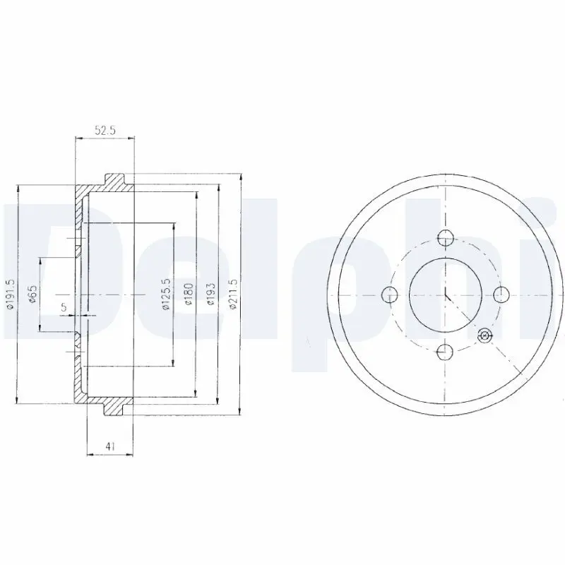 Handler.Part Brake drum DELPHI BF409 1