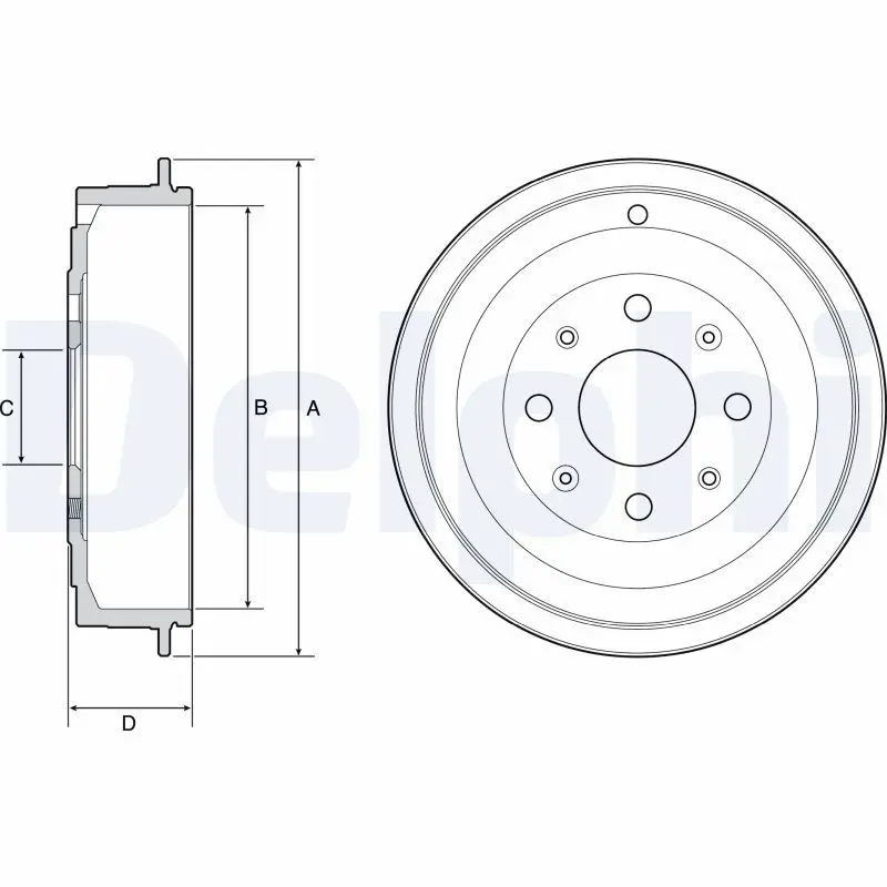 Handler.Part Brake drum DELPHI BF502 1