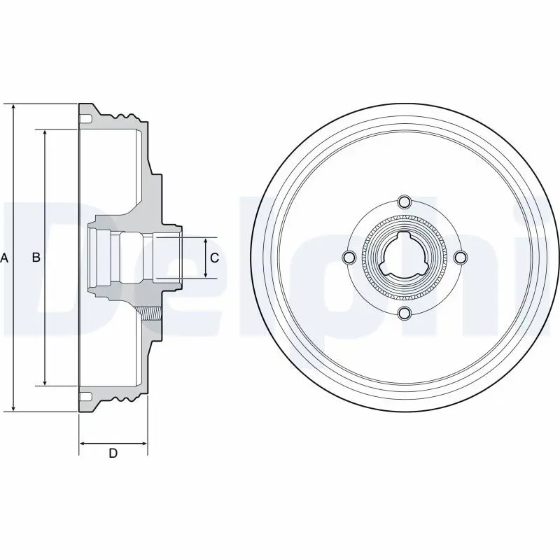 Handler.Part Brake drum DELPHI BF510 1