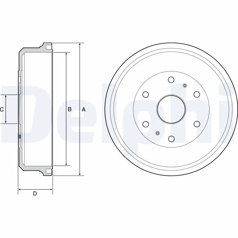 Handler.Part Brake drum DELPHI BF505 1