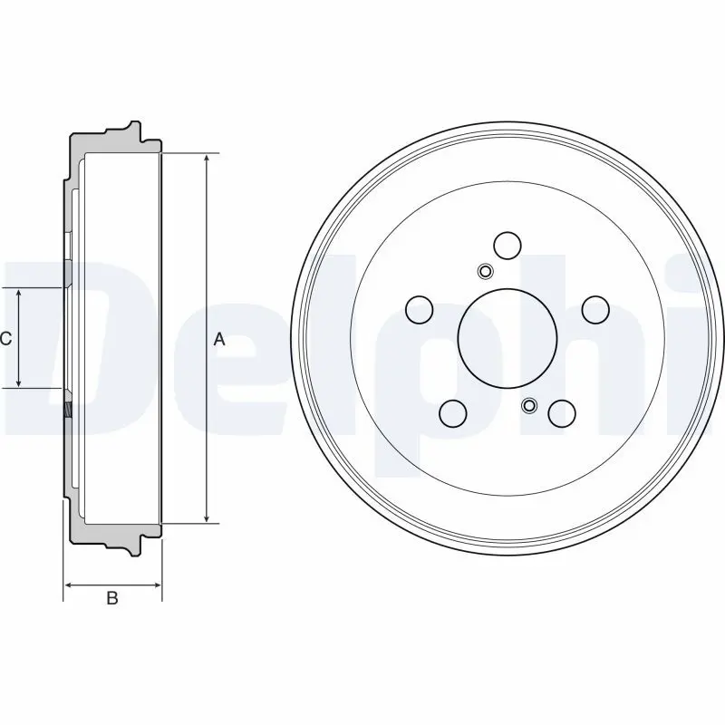 Handler.Part Brake drum DELPHI BF536 1