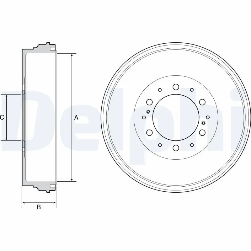 Handler.Part Brake drum DELPHI BF537 1