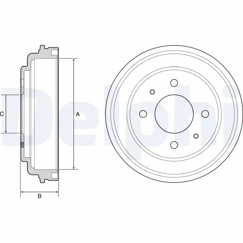 Handler.Part Brake drum DELPHI BF546 1