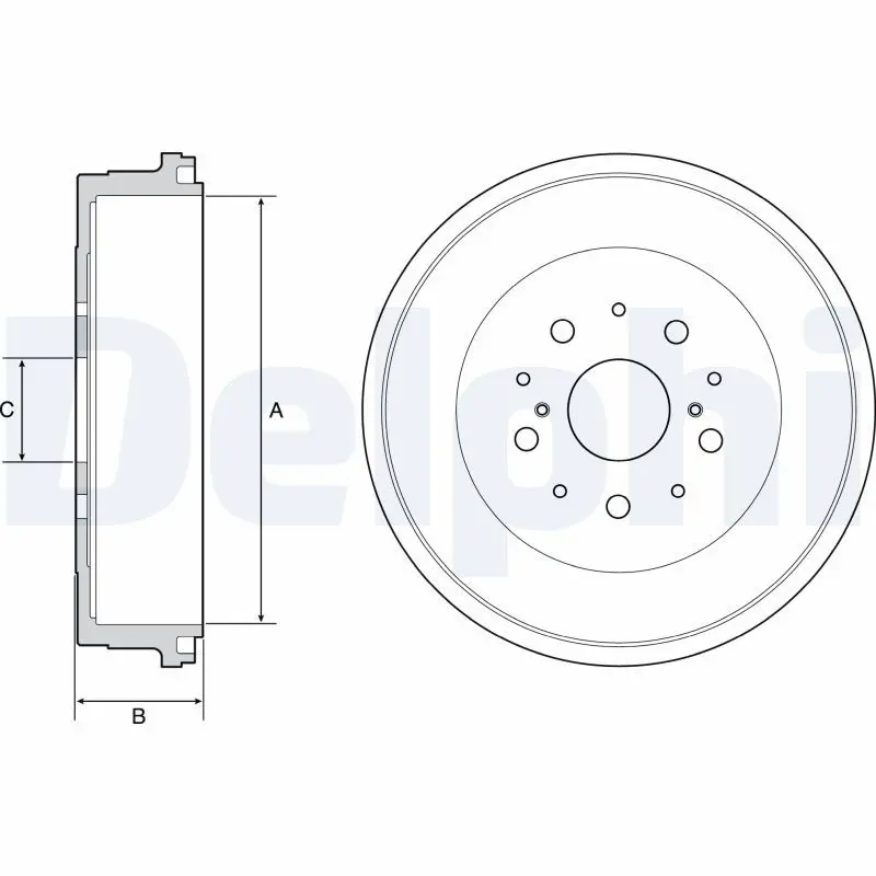 Handler.Part Brake drum DELPHI BF545 1