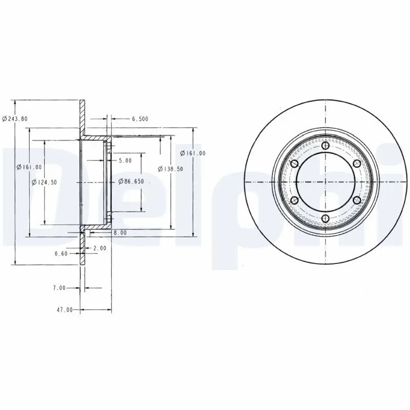 Handler.Part Brake disc DELPHI BG2107 1