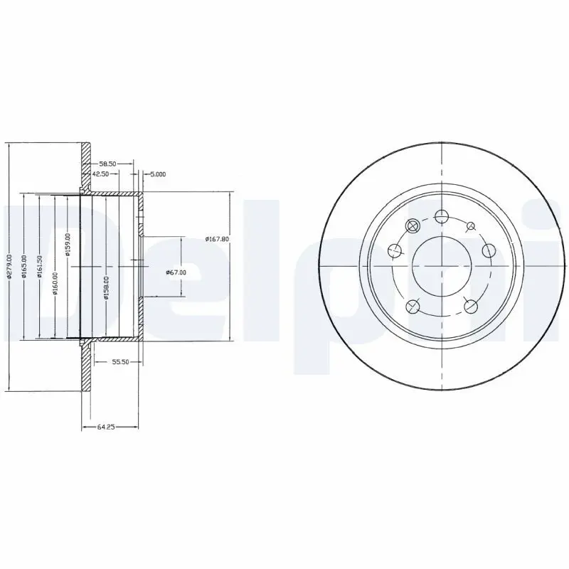 Handler.Part Brake disc DELPHI BG2240 1