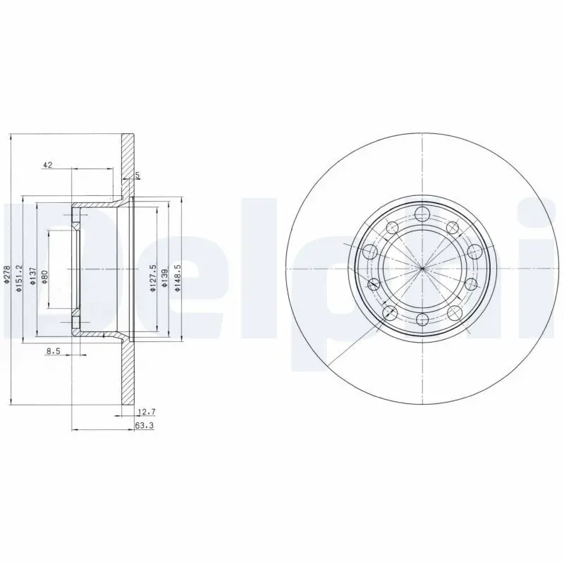 Handler.Part Brake disc DELPHI BG2259 1