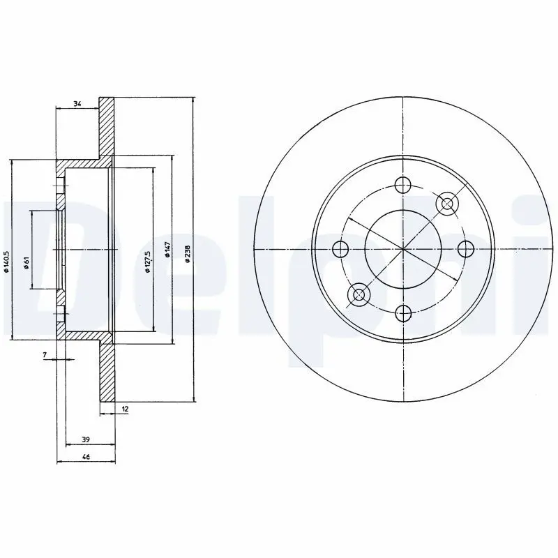 Handler.Part Brake disc DELPHI BG2268 1