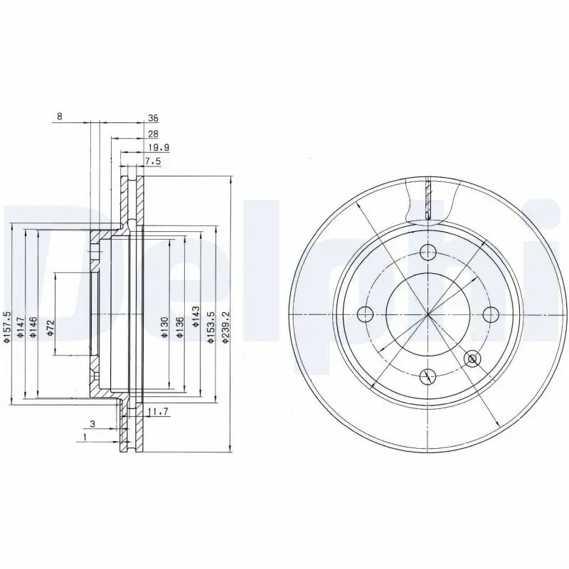 Handler.Part Brake disc DELPHI BG2273 1