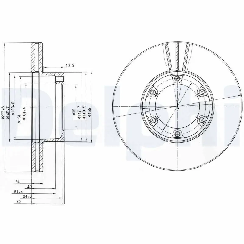 Handler.Part Brake disc DELPHI BG2286 1