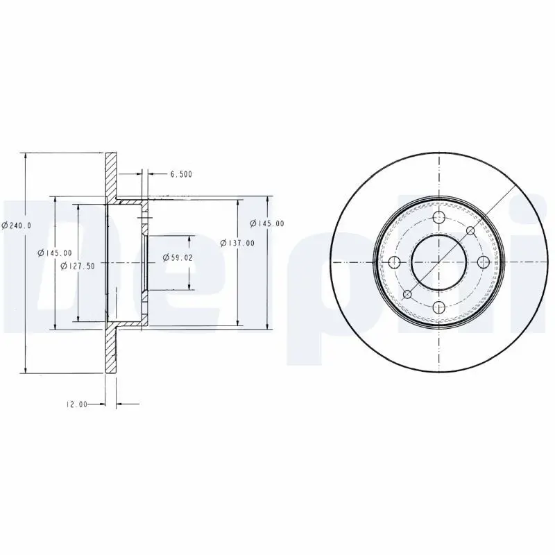 Handler.Part Brake disc DELPHI BG2313 1