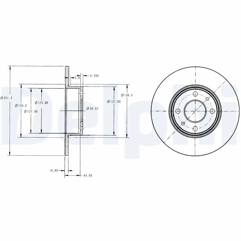 Handler.Part Brake disc DELPHI BG2322 1