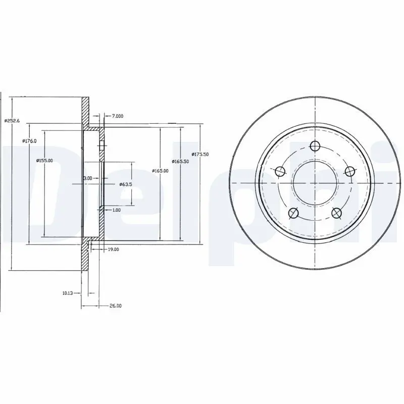 Handler.Part Brake disc DELPHI BG2332 1