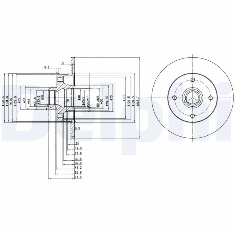 Handler.Part Brake disc DELPHI BG2389 1