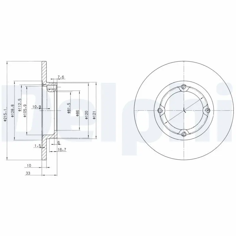 Handler.Part Brake disc DELPHI BG2400 1