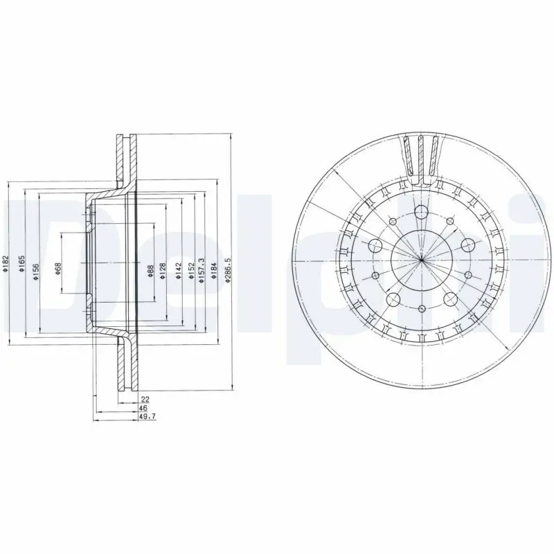 Handler.Part Brake disc DELPHI BG2426 1