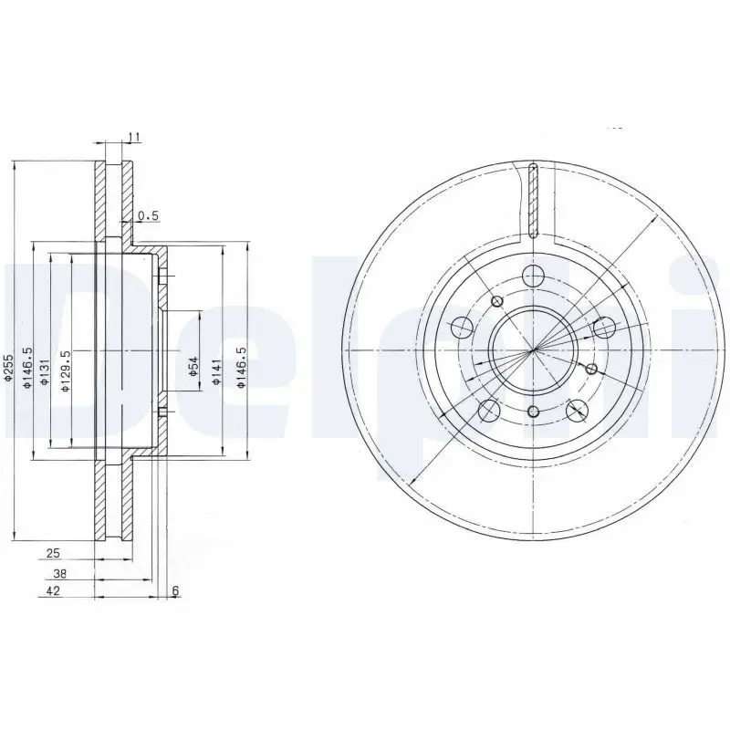 Handler.Part Brake disc DELPHI BG2450 1