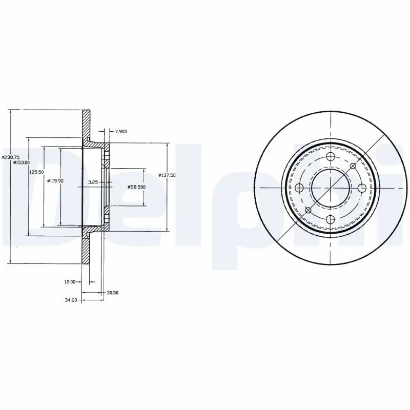 Handler.Part Brake disc DELPHI BG2466 1