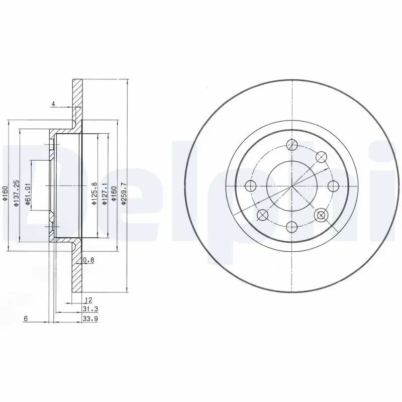 Handler.Part Brake disc DELPHI BG2496 1