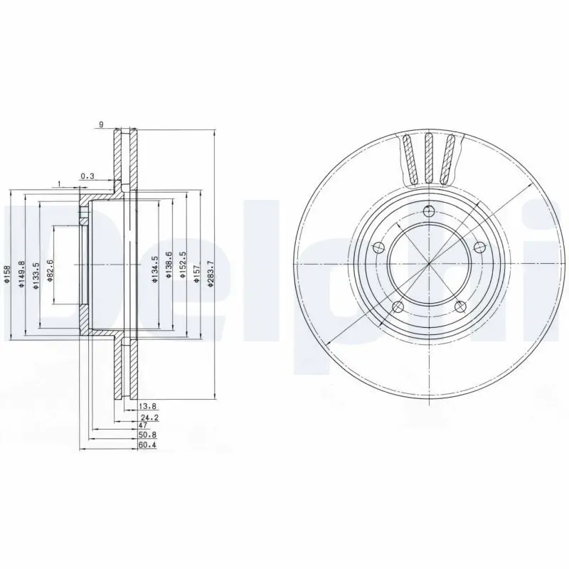 Handler.Part Brake disc DELPHI BG2507 1