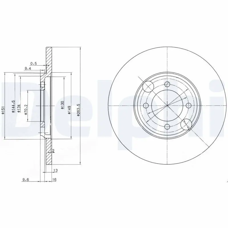 Handler.Part Brake disc DELPHI BG2508 1