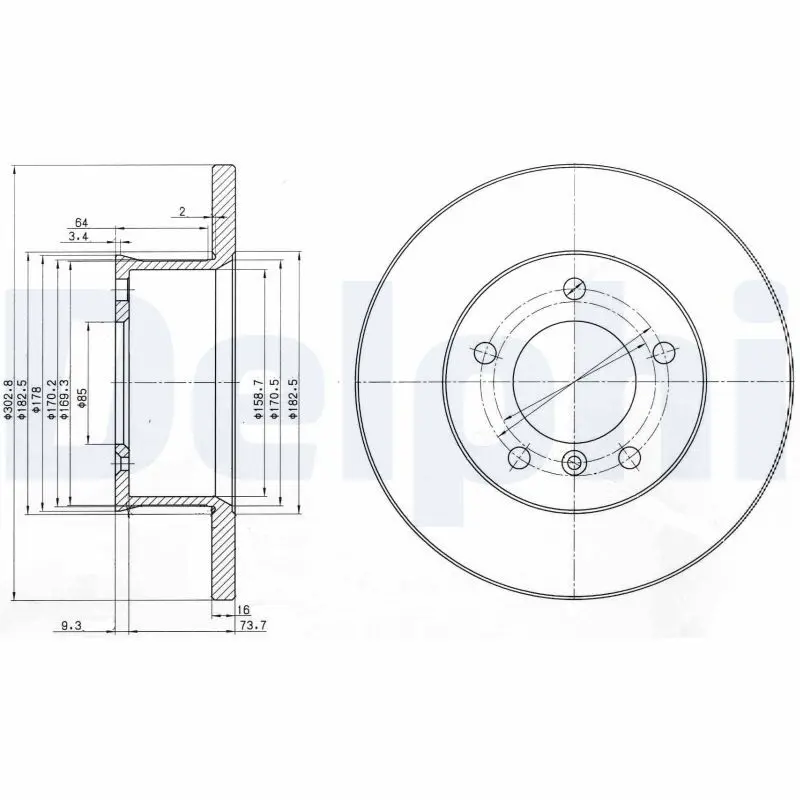 Handler.Part Brake disc DELPHI BG2556 1