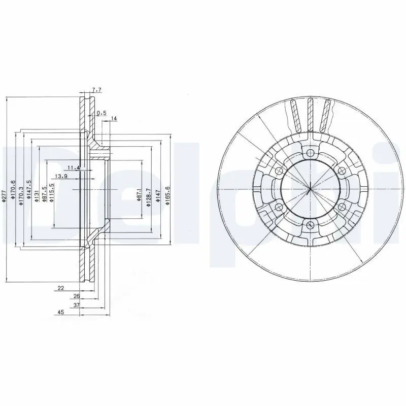 Handler.Part Brake disc DELPHI BG2561 1