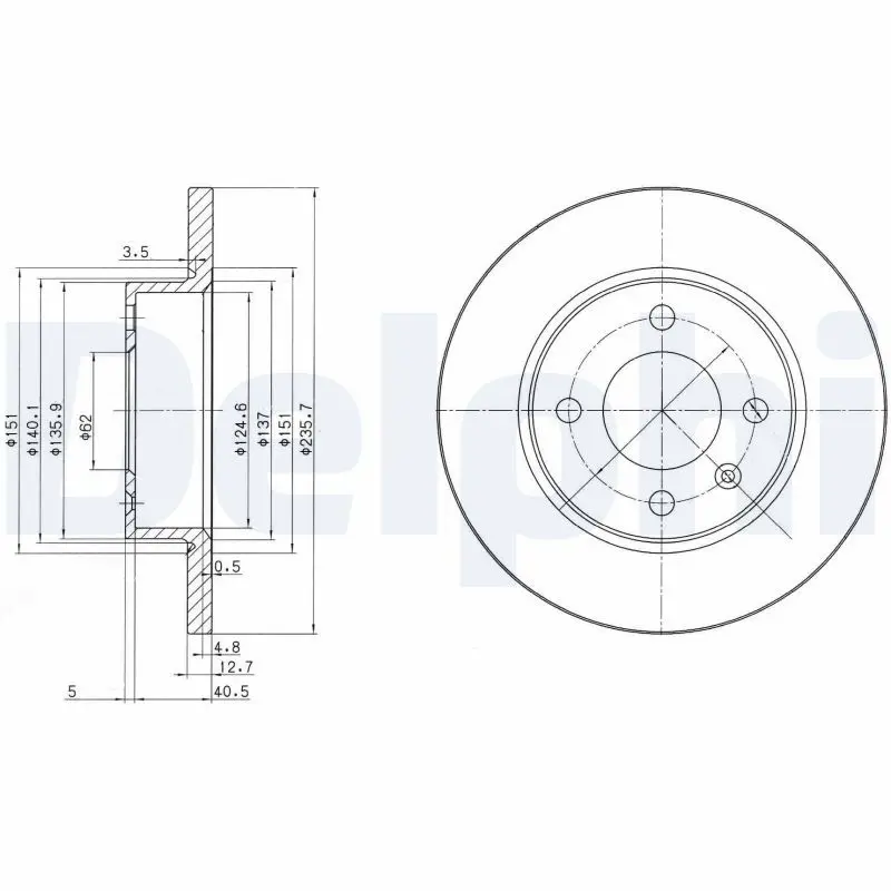 Handler.Part Brake disc DELPHI BG2576 1