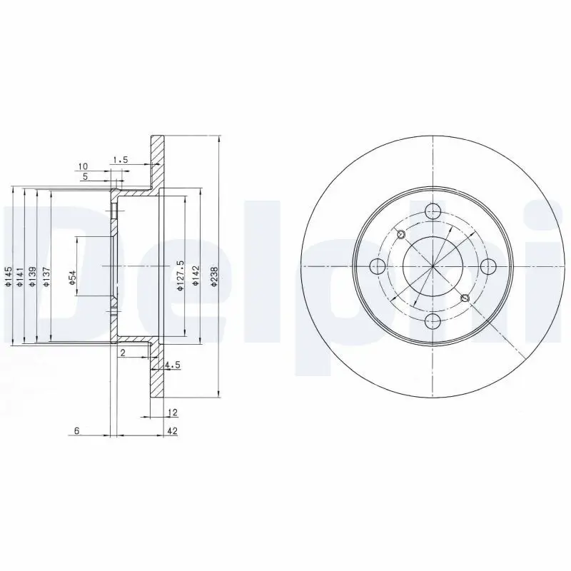 Handler.Part Brake disc DELPHI BG2597 1