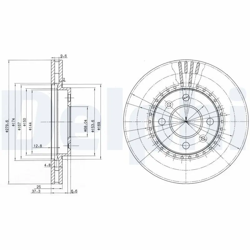 Handler.Part Brake disc DELPHI BG2619 1