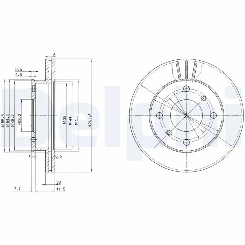 Handler.Part Brake disc DELPHI BG2632 1