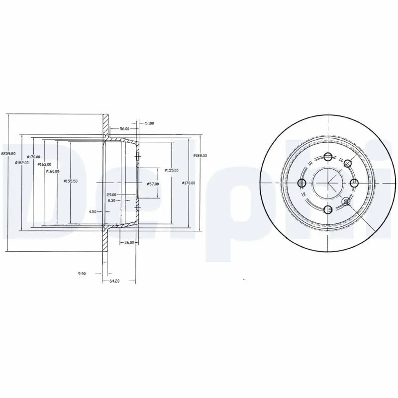 Handler.Part Brake disc DELPHI BG2635 1