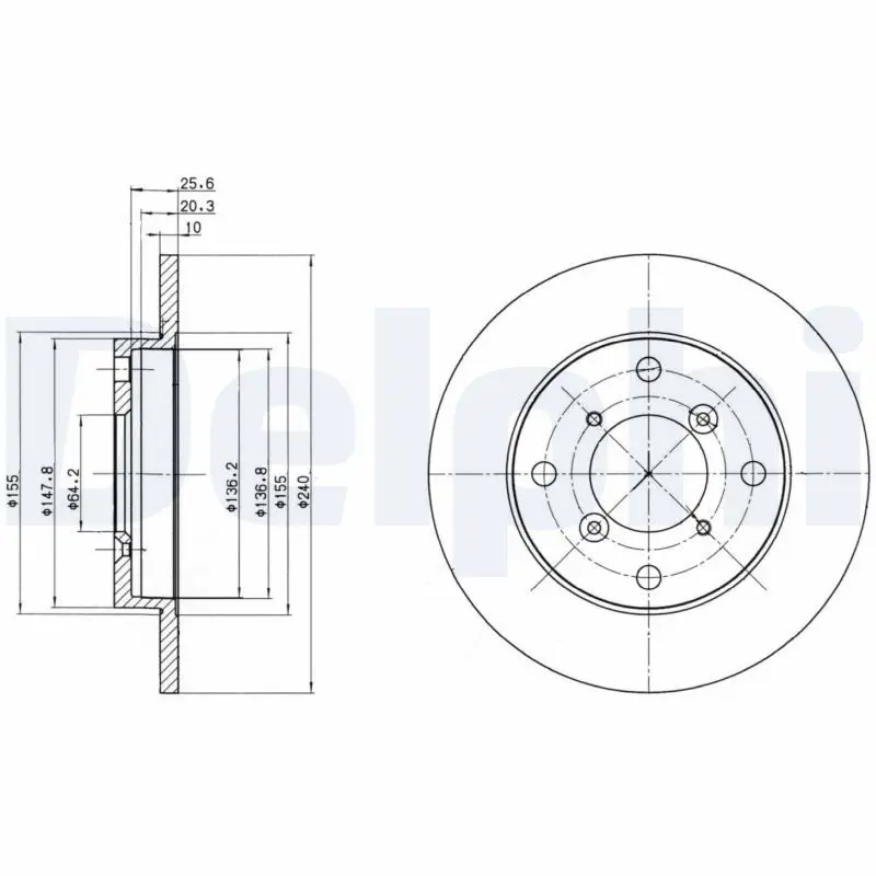 Handler.Part Brake disc DELPHI BG2646 1