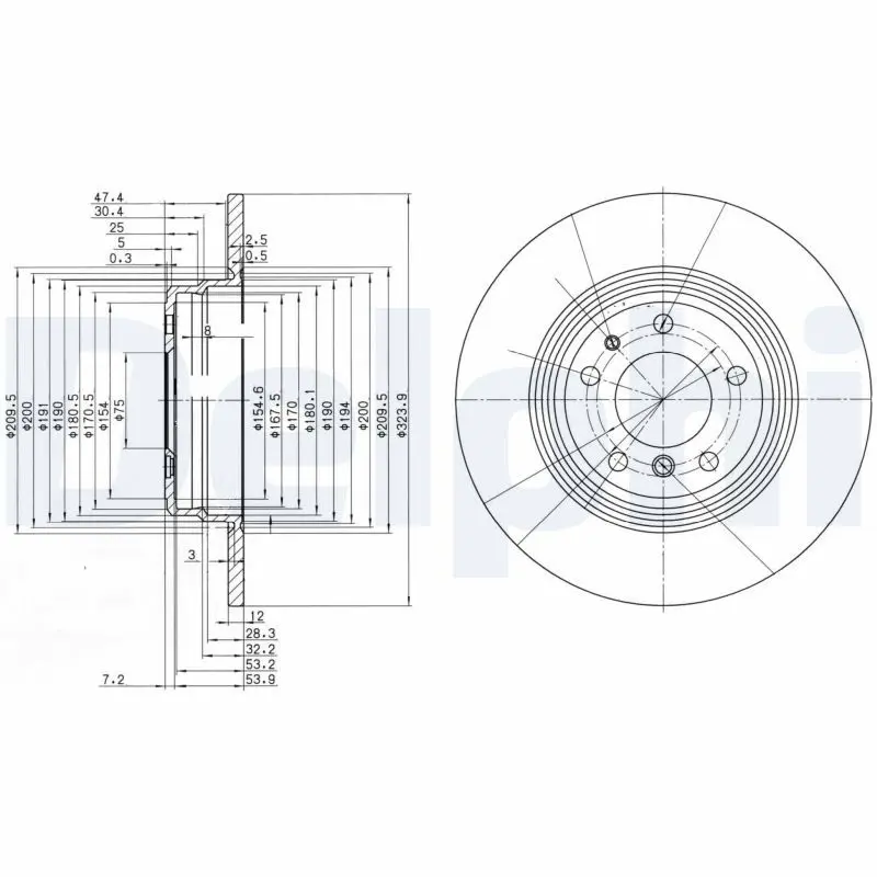 Handler.Part Brake disc DELPHI BG2671 1