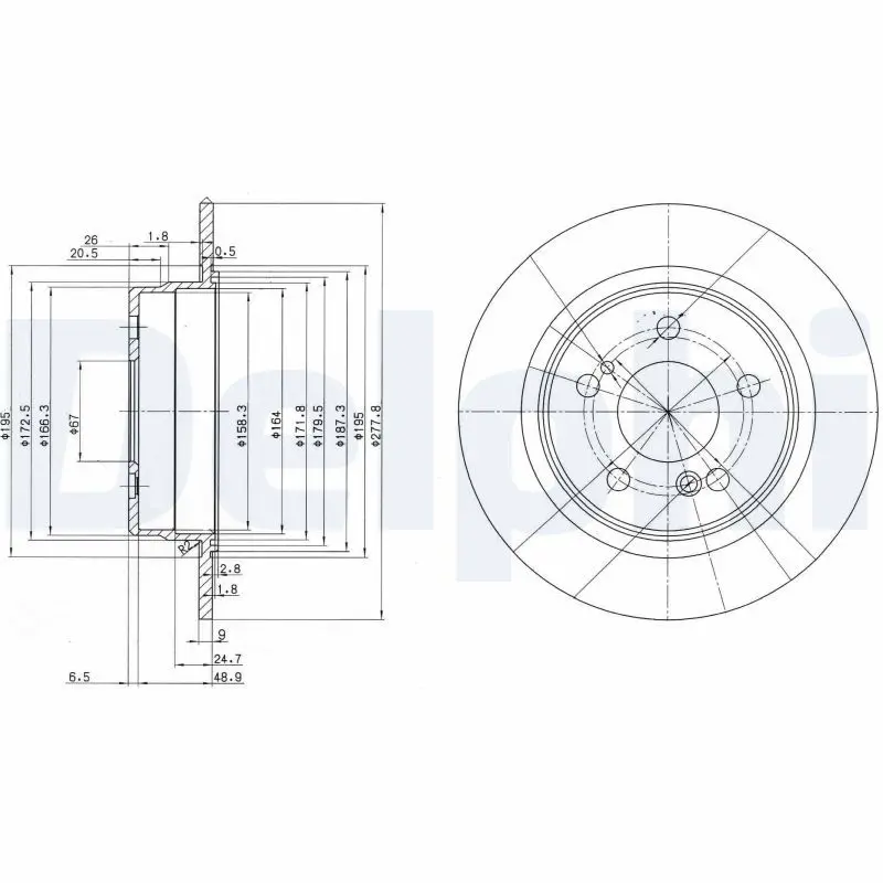 Handler.Part Brake disc DELPHI BG2676 1