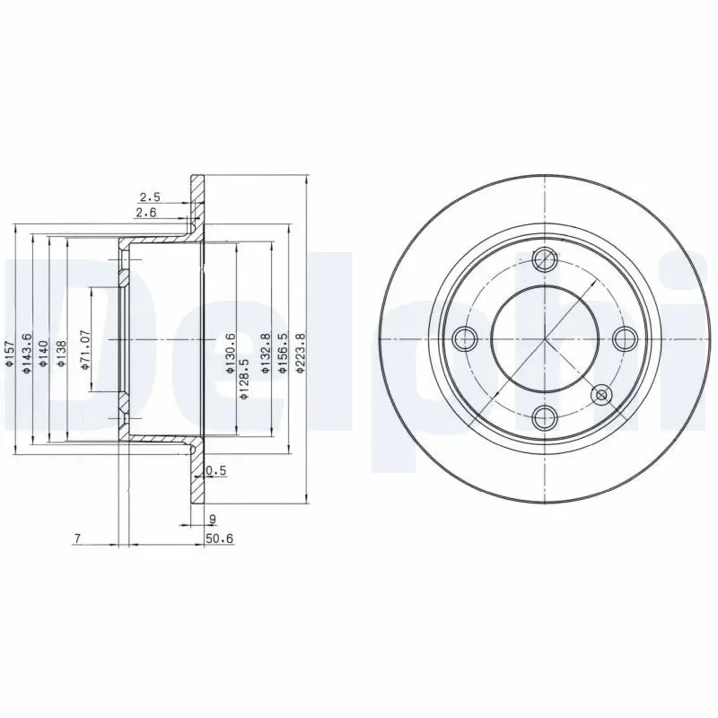 Handler.Part Brake disc DELPHI BG2691 1