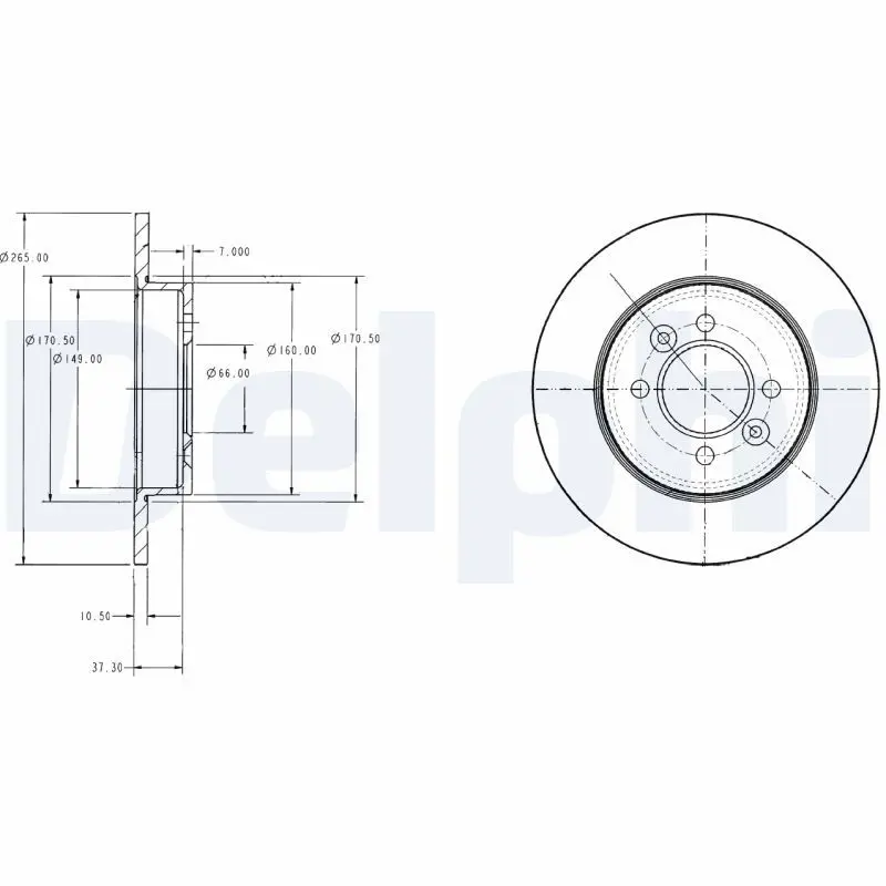 Handler.Part Brake disc DELPHI BG2694 1